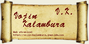 Vojin Kalambura vizit kartica